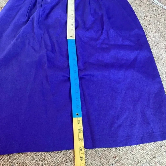 Vintage Galleria Sport Linen Blend Purple Pencil Skirt Women Plus Size 18 Pocket - Picture 3 of 9